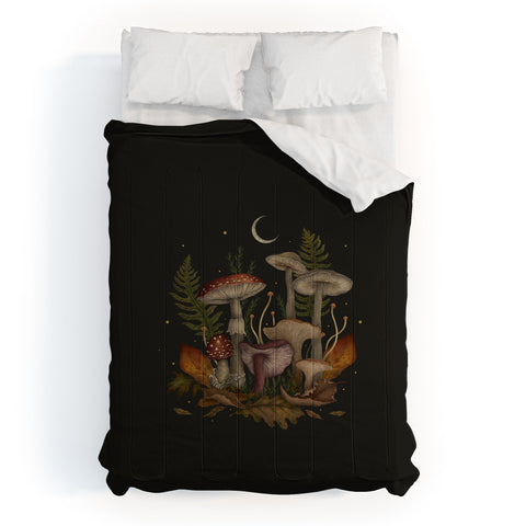 episodic drawing Autumn Mushrooms I Comforter