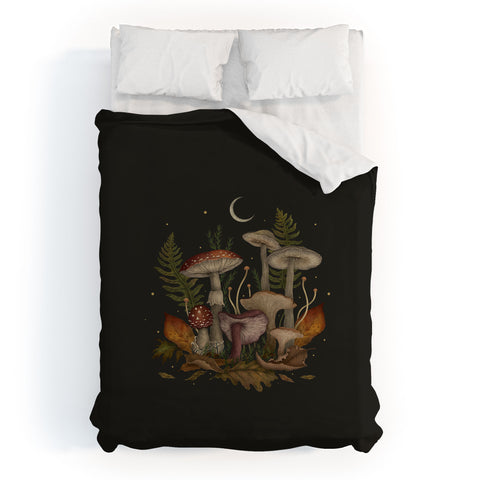 episodic drawing Autumn Mushrooms I Duvet Cover