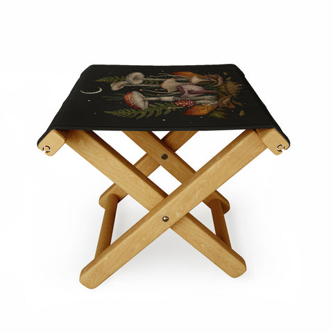 episodic drawing Autumn Mushrooms I Folding Stool