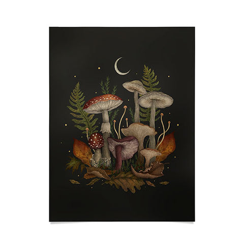 episodic drawing Autumn Mushrooms I Poster