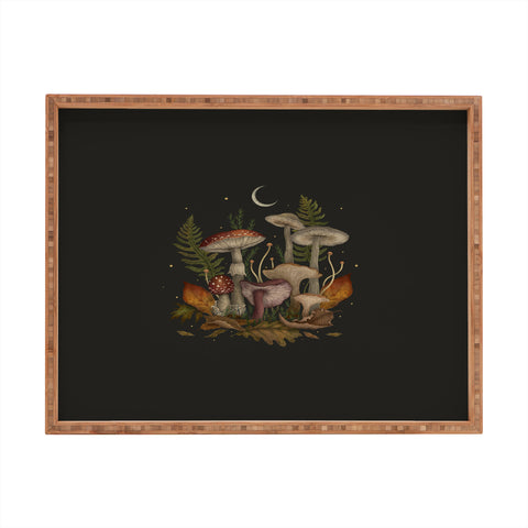 episodic drawing Autumn Mushrooms I Rectangular Tray