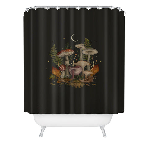 episodic drawing Autumn Mushrooms I Shower Curtain
