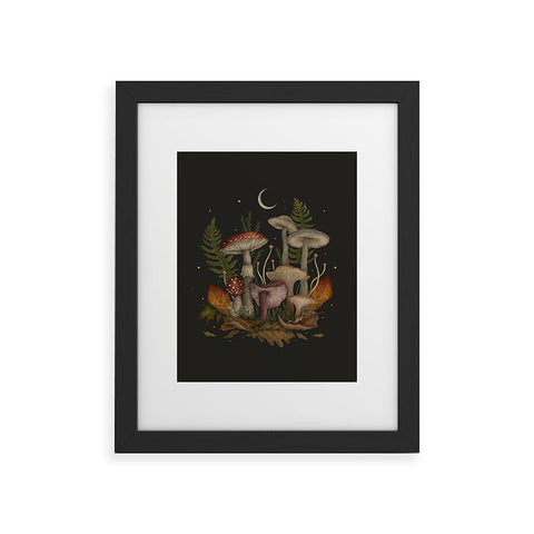 episodic drawing Autumn Mushrooms I Framed Art Print