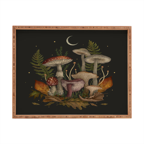 episodic drawing Autumn Mushrooms Rectangular Tray