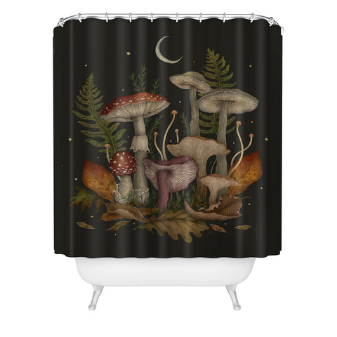 episodic drawing Autumn Mushrooms Shower Curtain