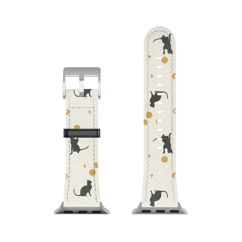 episodic drawing Cat and Moon 1 Apple Watch Band