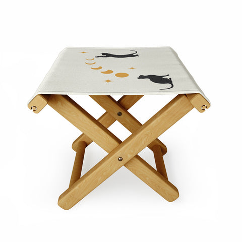 episodic drawing Cat and Moon 1 Folding Stool