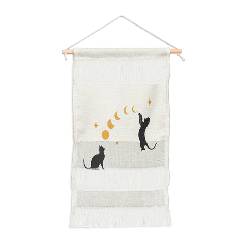 episodic drawing Cat and Moon 1 Wall Hanging Portrait