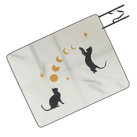 episodic drawing Cat and Moon 1 Picnic Blanket