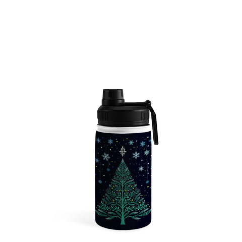 episodic drawing Christmas Night TreeSnowy Water Bottle