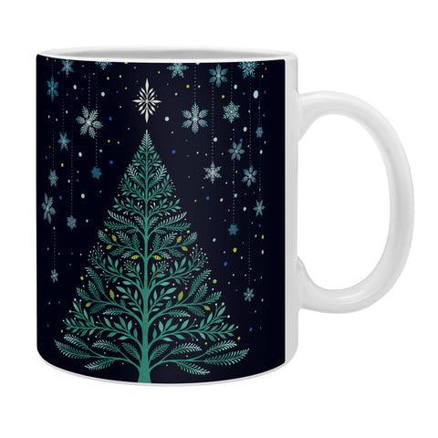 episodic drawing Christmas Night TreeSnowy Coffee Mug