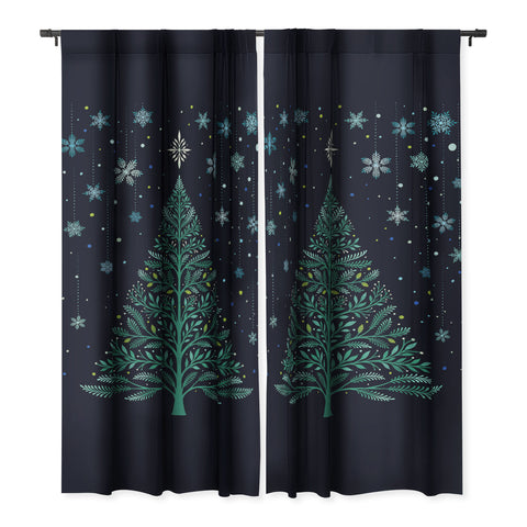 episodic drawing Christmas Night TreeSnowy Blackout Non Repeat