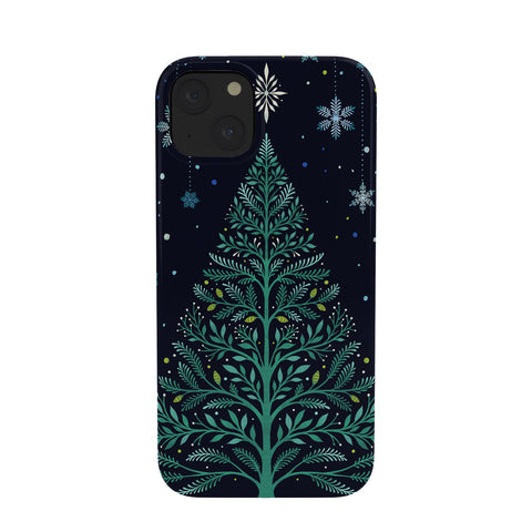 episodic drawing Christmas Night TreeSnowy Phone Case
