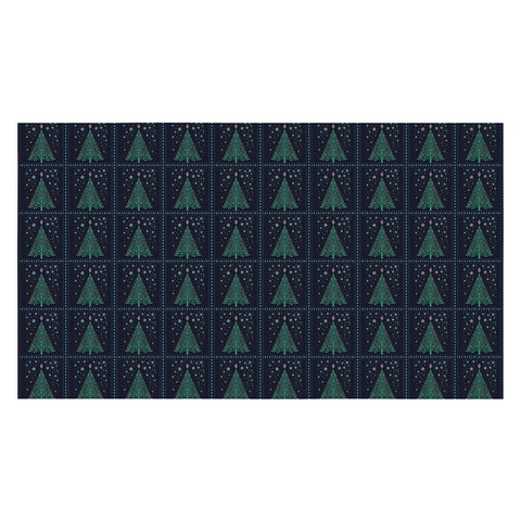 episodic drawing Christmas Night TreeSnowy Tablecloth