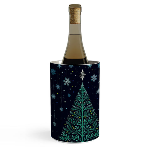 episodic drawing Christmas Night TreeSnowy Wine Chiller