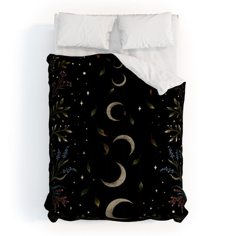 episodic drawing Crescent Moon Garden Comforter