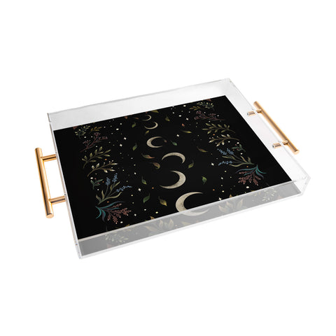 episodic drawing Crescent Moon Garden Acrylic Tray