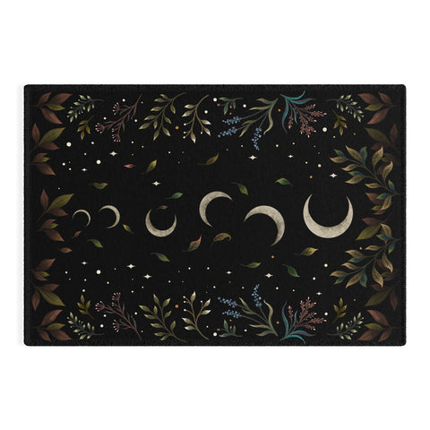 episodic drawing Crescent Moon Garden Outdoor Rug
