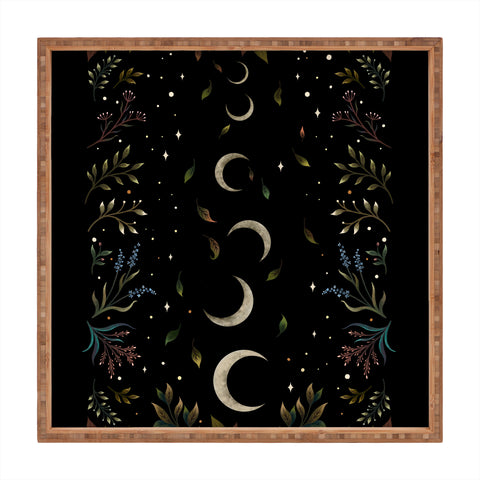 episodic drawing Crescent Moon Garden Square Tray