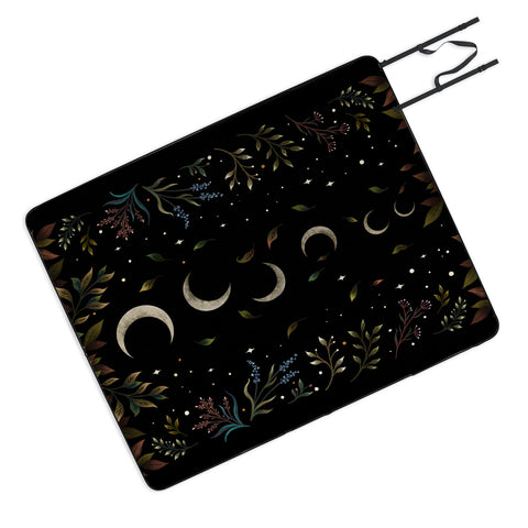 episodic drawing Crescent Moon Garden Picnic Blanket
