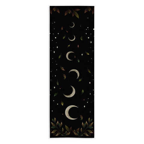 episodic drawing Crescent Moon Garden Yoga Towel