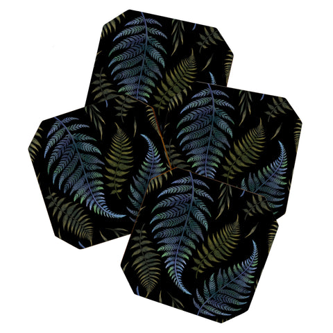 episodic drawing Fern Leaves Coaster Set