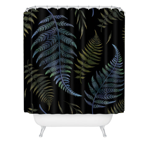 episodic drawing Fern Leaves Shower Curtain