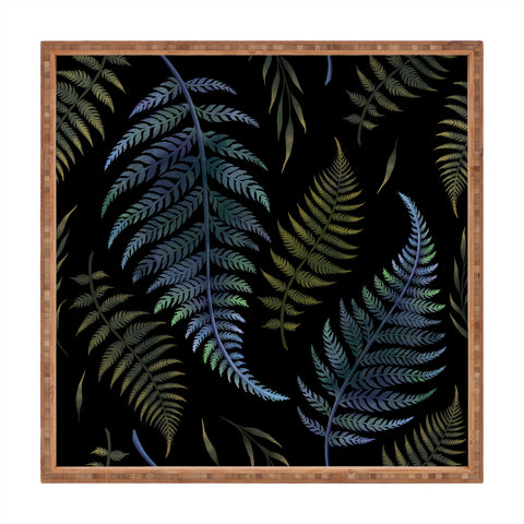 episodic drawing Fern Leaves Square Tray