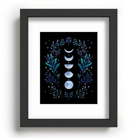 episodic drawing Moonlight Garden Blue Recessed Framing Rectangle