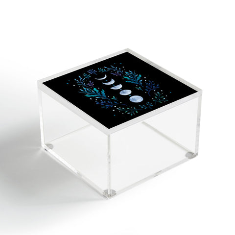 episodic drawing Moonlight Garden Blue Acrylic Box