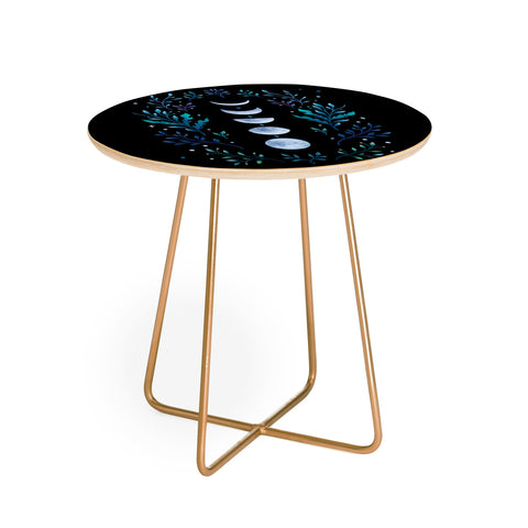 episodic drawing Moonlight Garden Blue Round Side Table