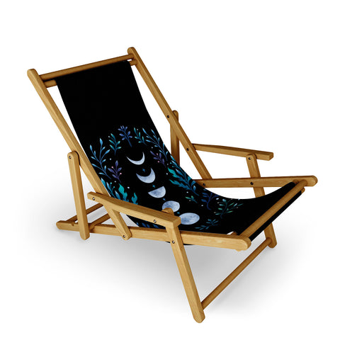episodic drawing Moonlight Garden Blue Sling Chair