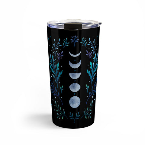 episodic drawing Moonlight Garden Blue Travel Mug