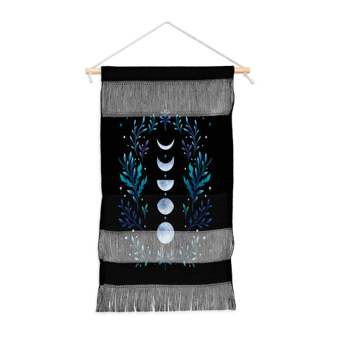 episodic drawing Moonlight Garden Blue Wall Hanging Portrait