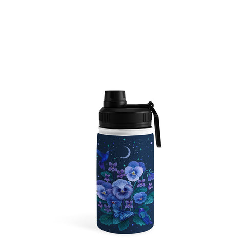 episodic drawing Violet February Flower Water Bottle
