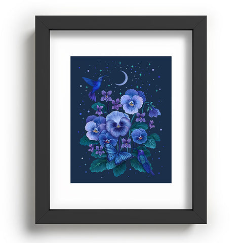 episodic drawing Violet February Flower Recessed Framing Rectangle