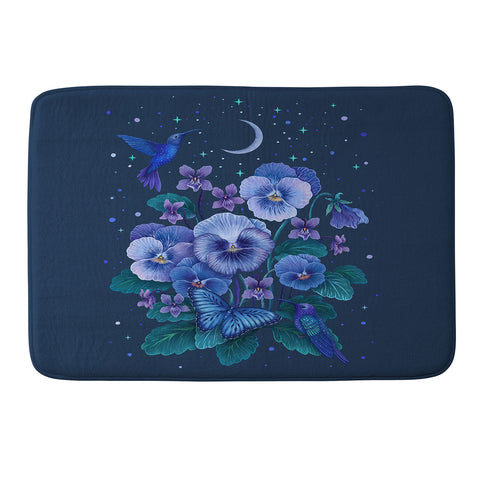 episodic drawing Violet February Flower Memory Foam Bath Mat