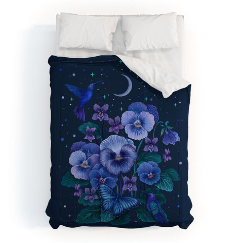 episodic drawing Violet February Flower Comforter