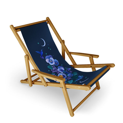 episodic drawing Violet February Flower Sling Chair