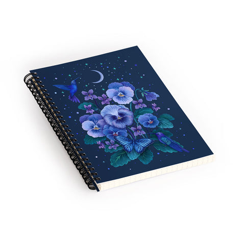 episodic drawing Violet February Flower Spiral Notebook