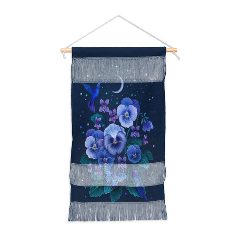 episodic drawing Violet February Flower Wall Hanging Portrait