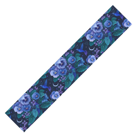 episodic drawing Violet February Flower Table Runner