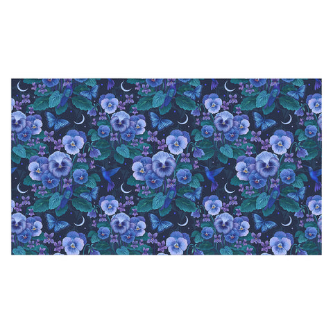 episodic drawing Violet February Flower Tablecloth