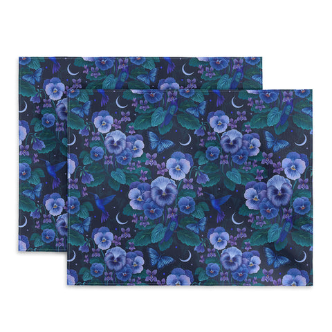episodic drawing Violet February Flower Placemat