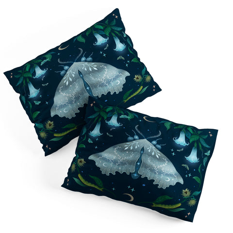 episodic drawing White Angel Moth Pillow Shams
