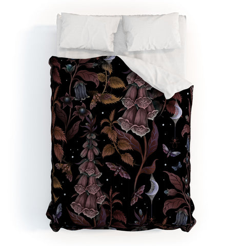episodic drawing Witchy Magical Foxglove Garden Comforter