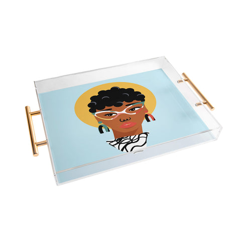 Erika Stallworth Natural Hair Lady Acrylic Tray