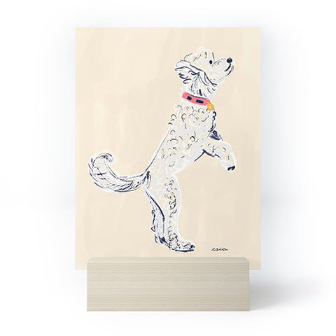 Esca Watercolors White Poodle Mini Art Print