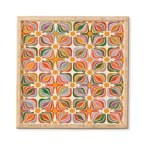 evamatise Abstract Flowers Summer Holiday Framed Wall Art