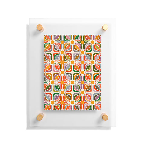 evamatise Abstract Flowers Summer Holiday Floating Acrylic Print